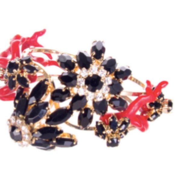 DSQUARED2 Bangle Bracelet Coral & Crystal - Picture 1 of 5